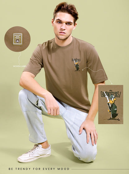 BROWN OVERSIZED TEES