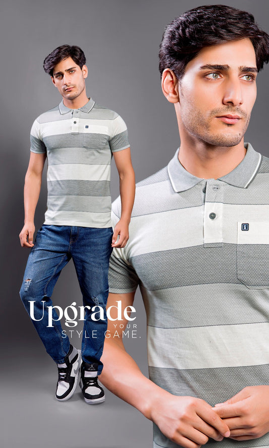 GREY BRICK KNIT AUTOSTRIPER WITH POCKET