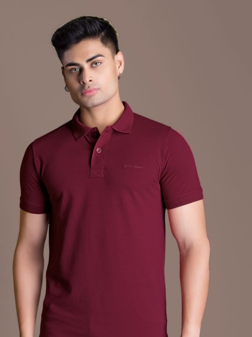 BURGUNDY MATTY ETERNAL SERIES POLO