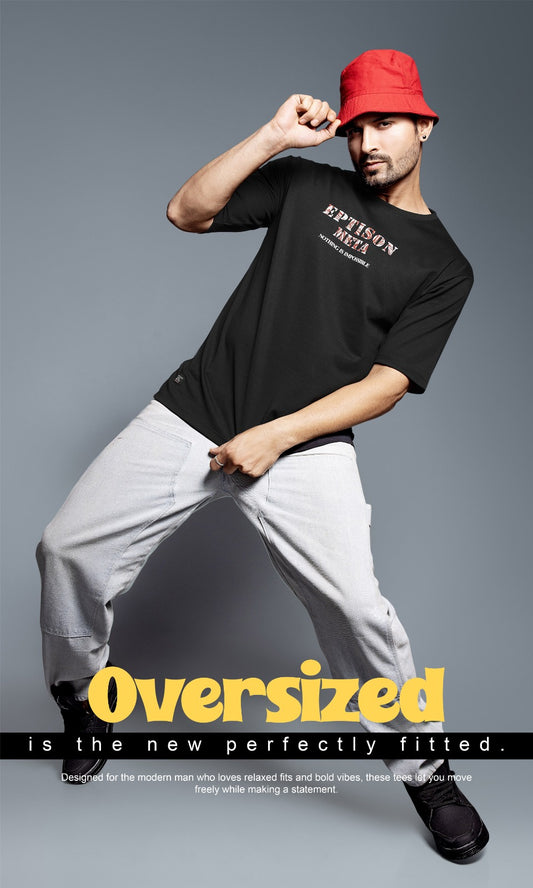 BLACK MISFITS OVERSIZED TEES