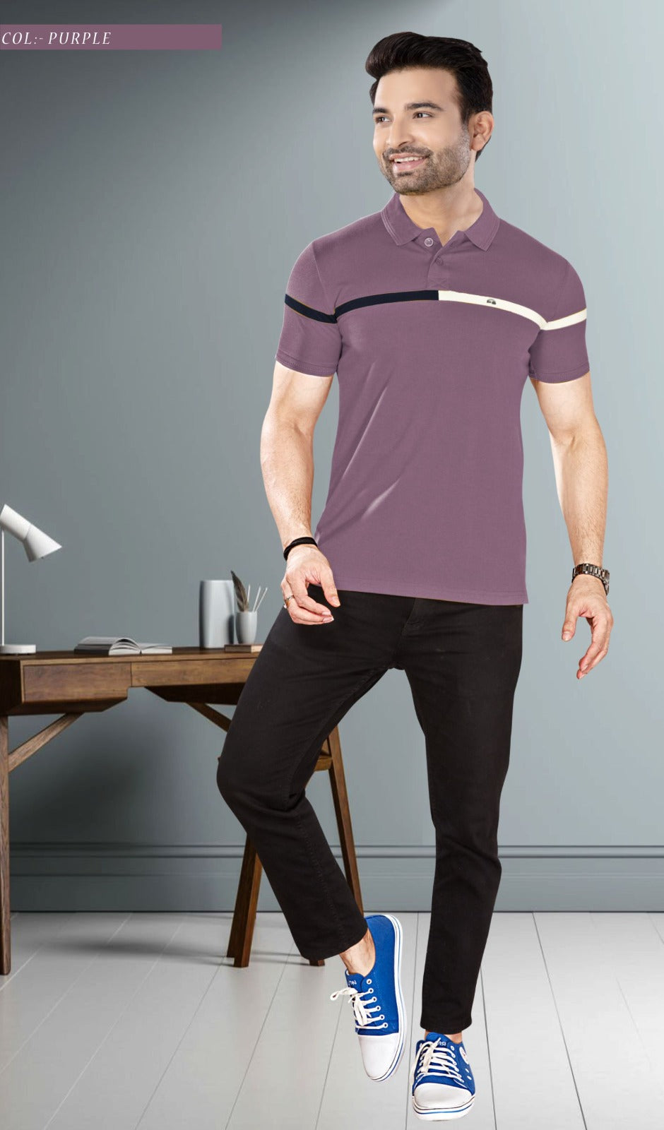 PURPLE MATTY CUT AND SEW S.NO 30