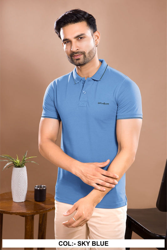 SKY BLUE MATTY ETERNAL 2.0 SERIES POLO