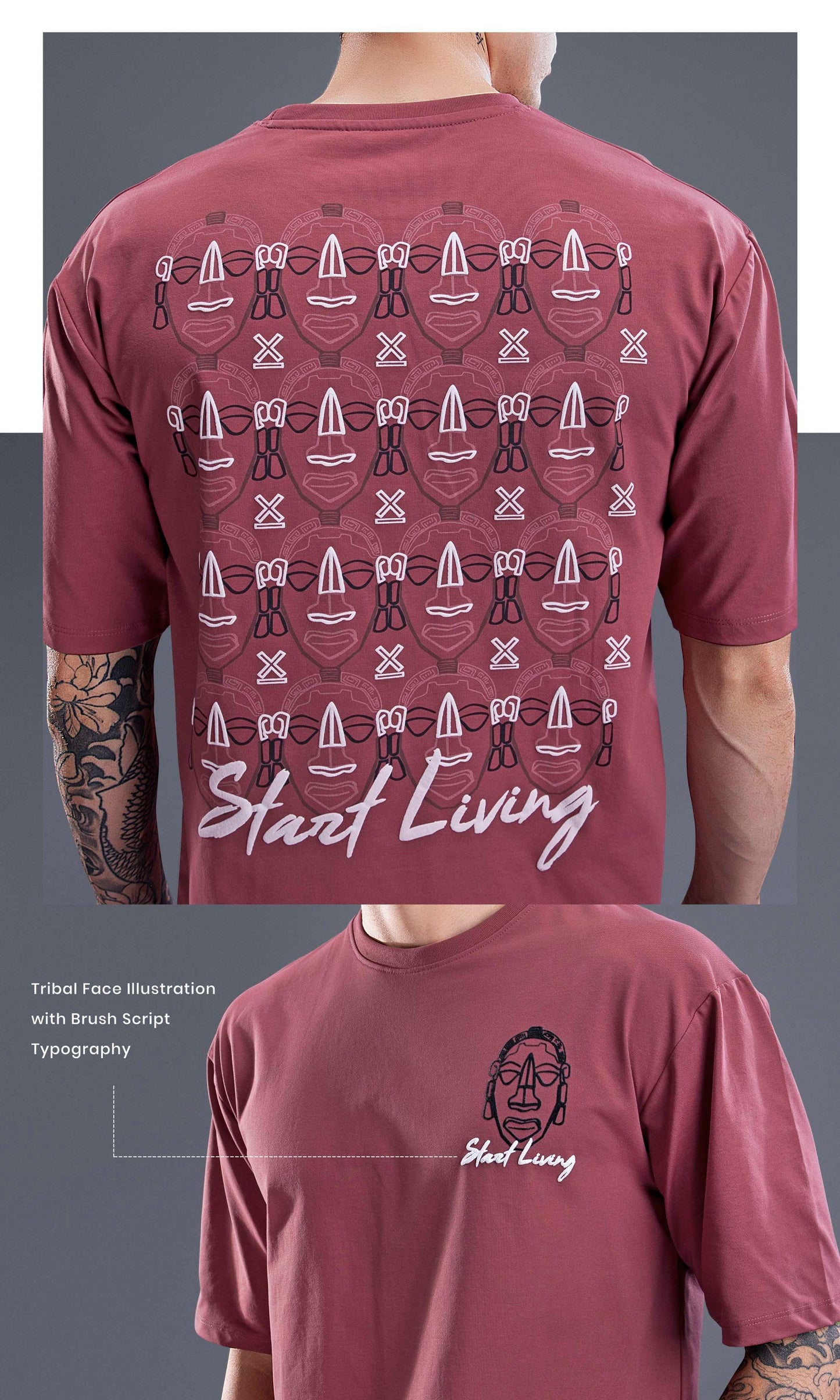 WINE IMPORTED GRAPHIC OVERSIZED TEES