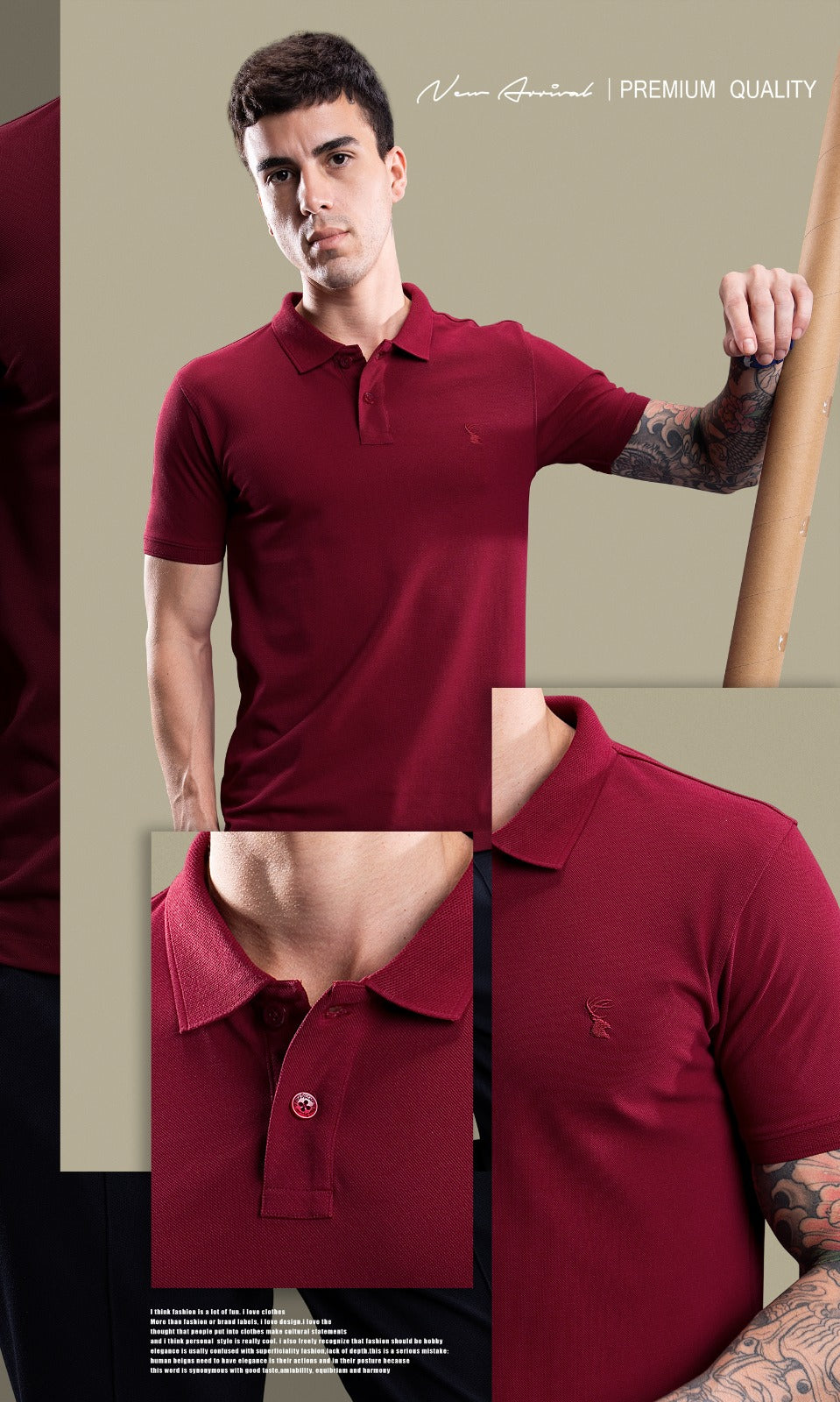 MAROON MATTY ETERNAL SERIES POLO