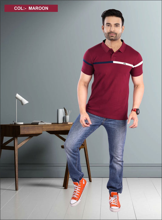 MAROON MATTY CUT AND SEW S.NO 30