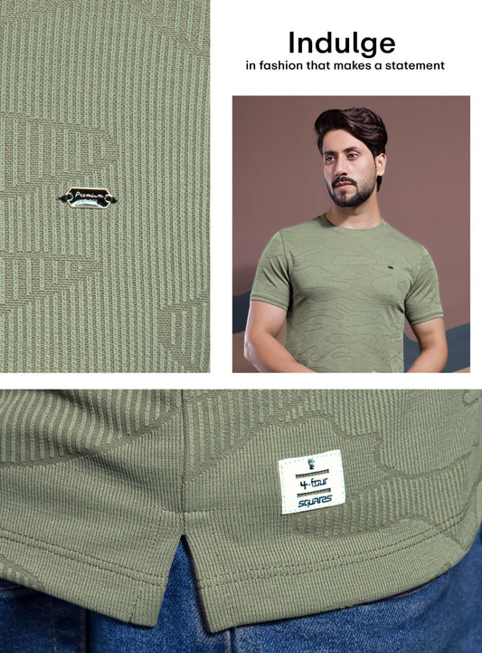 HUNTER GREEN SAP MONO JACQUARD