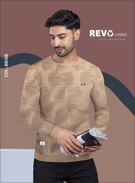 BEIGE SAP MONO JACQUARD FULL SLEEVES