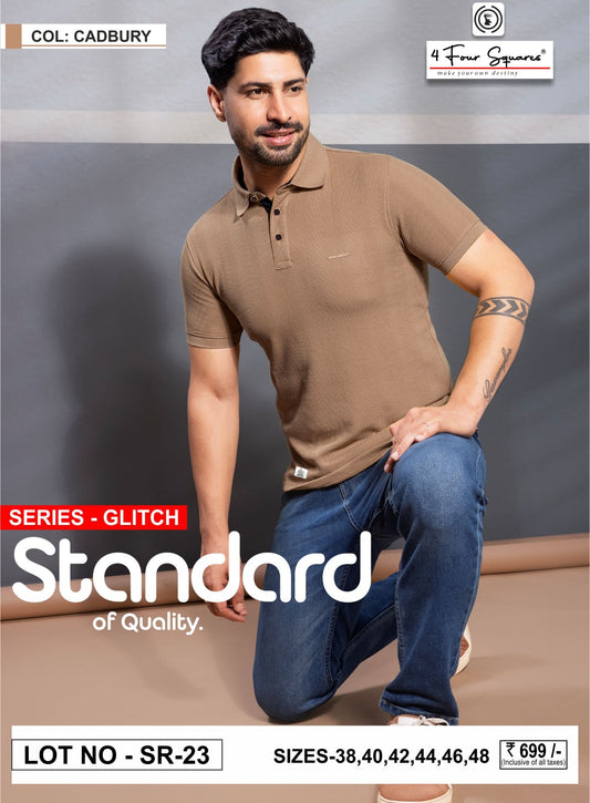 CADBURY VERTICAL STRUCTURED SELF STRIPE KNIT POLO