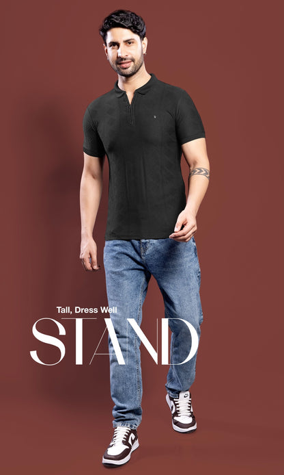 BLACK SAP JACQUARD ZIPPER
