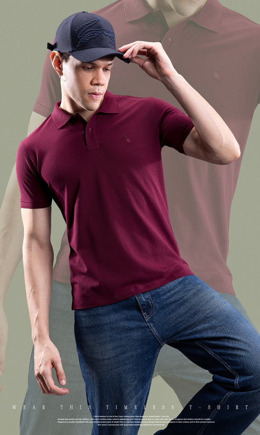 BURGRNDY MATTY ETERNAL SERIES POLO