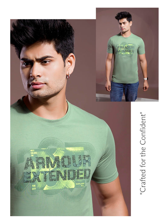 MINT GREEN TENCIL GRAPHIC PRINT WITH EXTRA EDGE