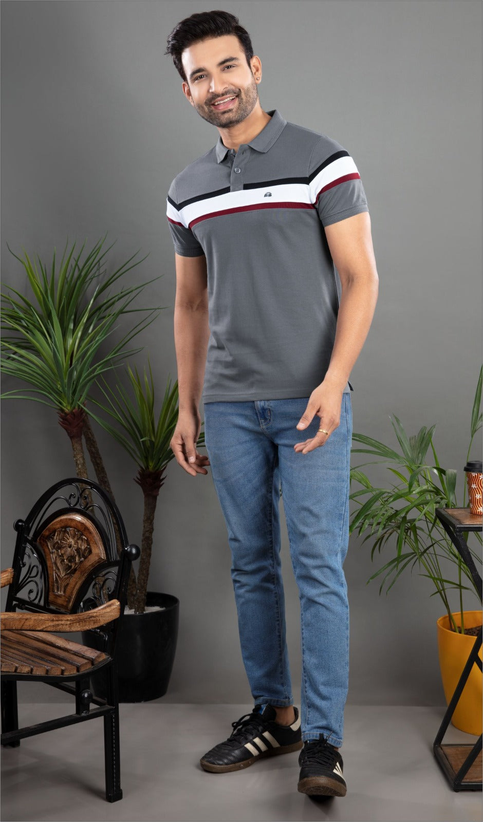 DARK GREY MATTY CUT AND SEW S.NO 74