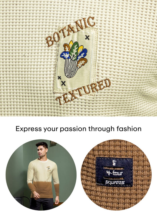 SHELL WHITE KNIT DIP DIE SWEATSHIRT