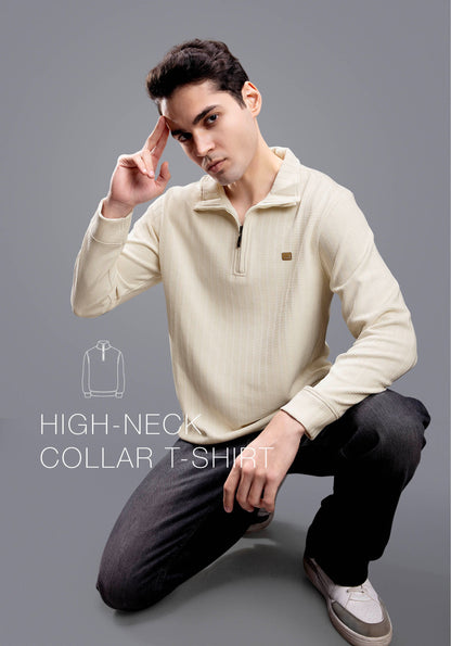 OFF WHITE CHENILLE FULL SLEEVES SWEATSHIRT