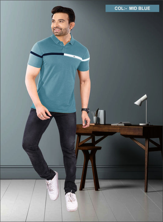 MID BLUE MATTY CUT AND SEW S.NO 30