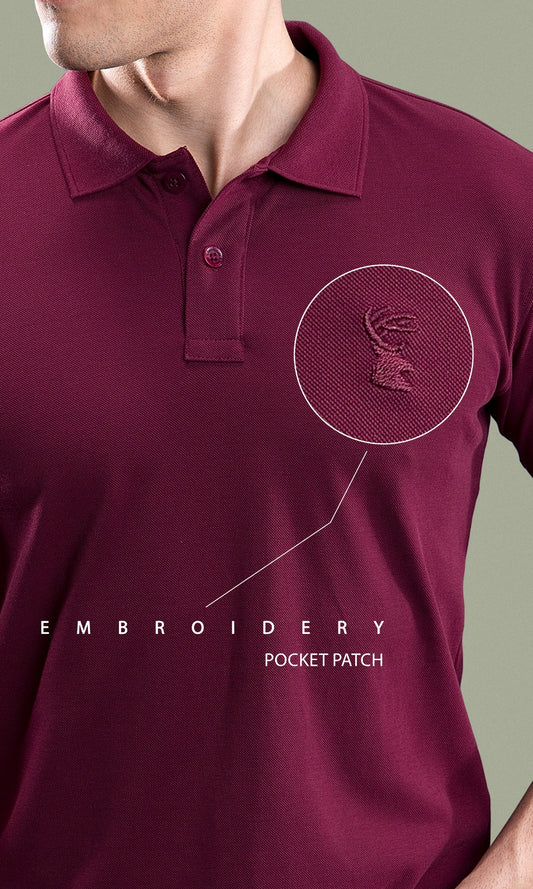 BURGRNDY MATTY ETERNAL SERIES POLO