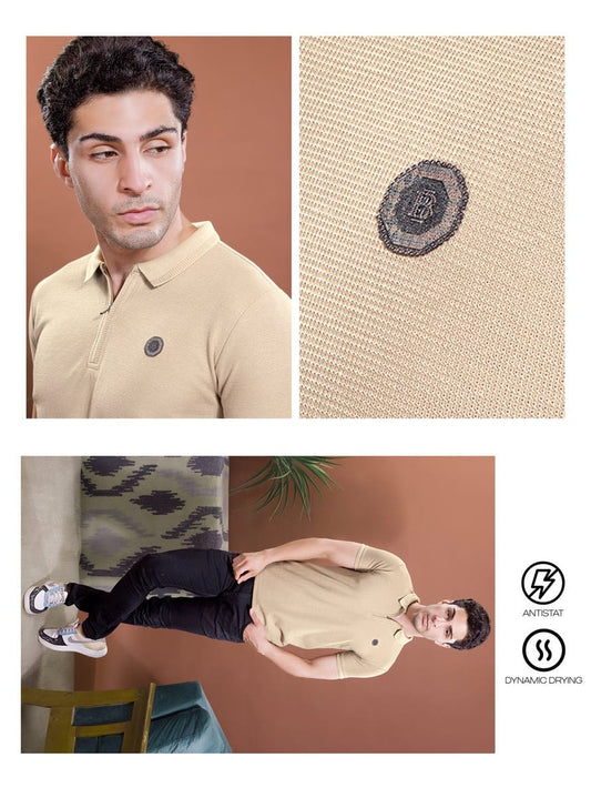 INTERLOCK STRUCTURED KNIT ZIPPER