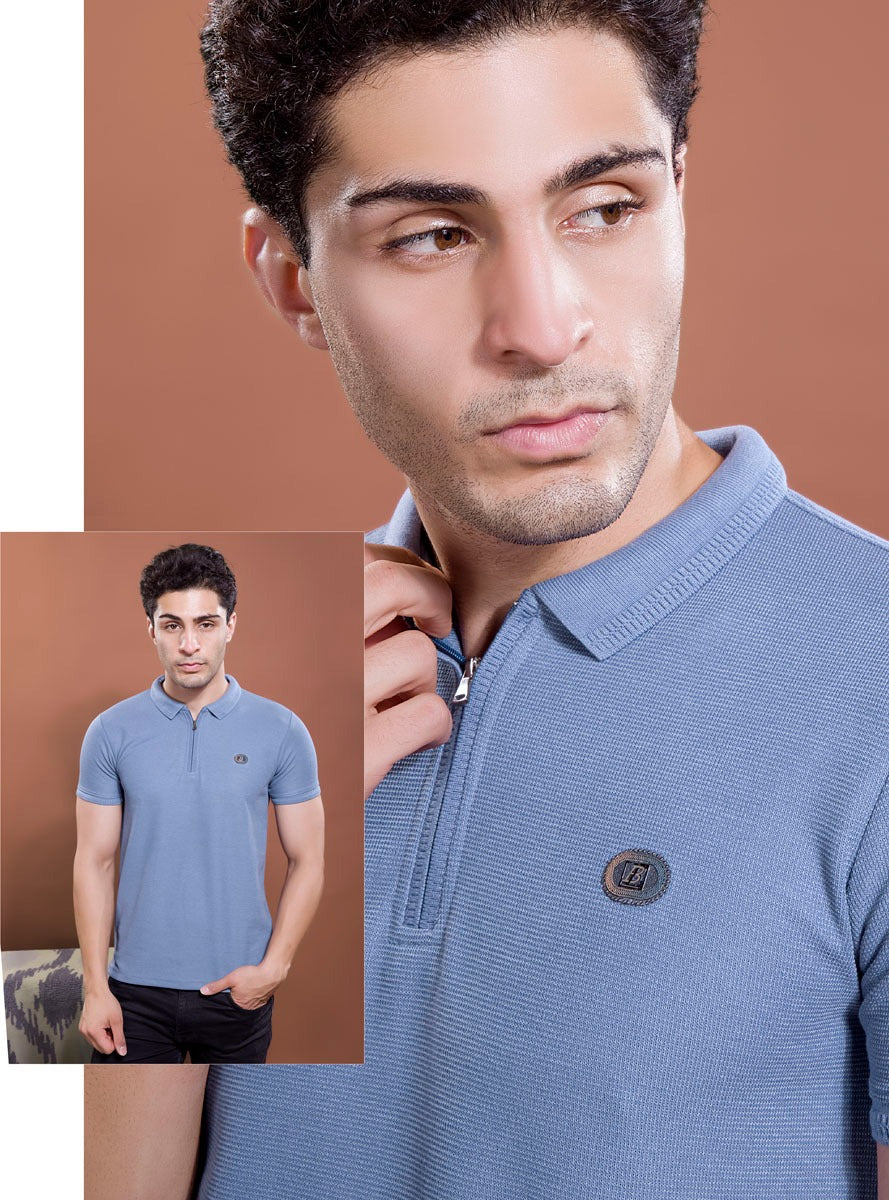 INTERLOCK STRUCTURED KNIT ZIPPER