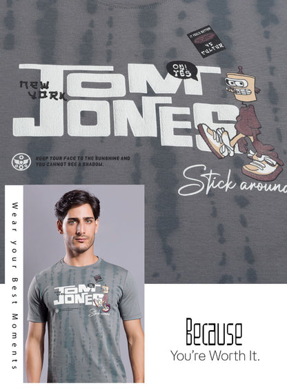 LT.GREY GRAPHIC PRINT WITH EXTRA EDGE 2.0
