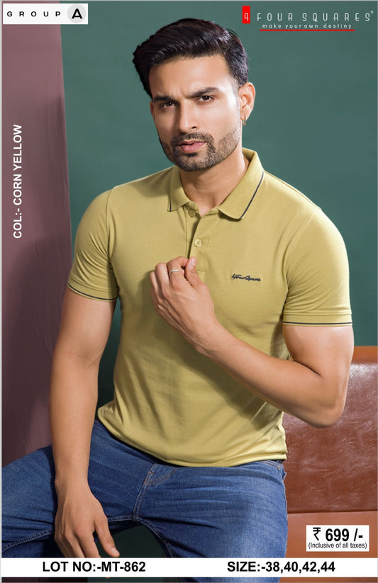 DUSTY YELLOW MATTY ETERNAL 2.0 SERIES POLO