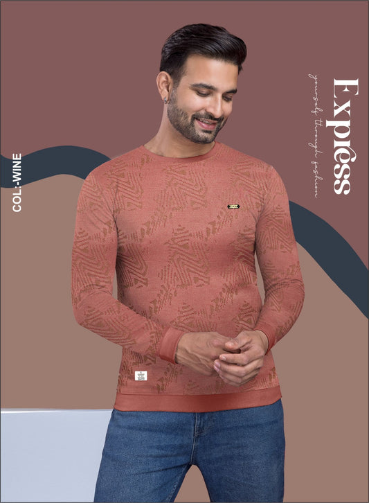 BRICK SAP MONO JACQUARD FULL SLEEVES