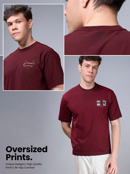 MAROON REVERSABLE OVERSIZED TEES