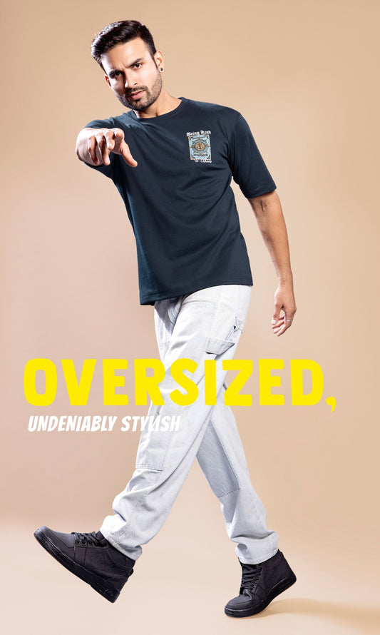 NAVY MISFITS OVERSIZED TEES