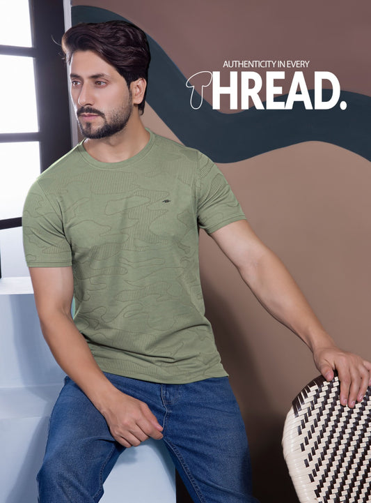 HUNTER GREEN SAP MONO JACQUARD