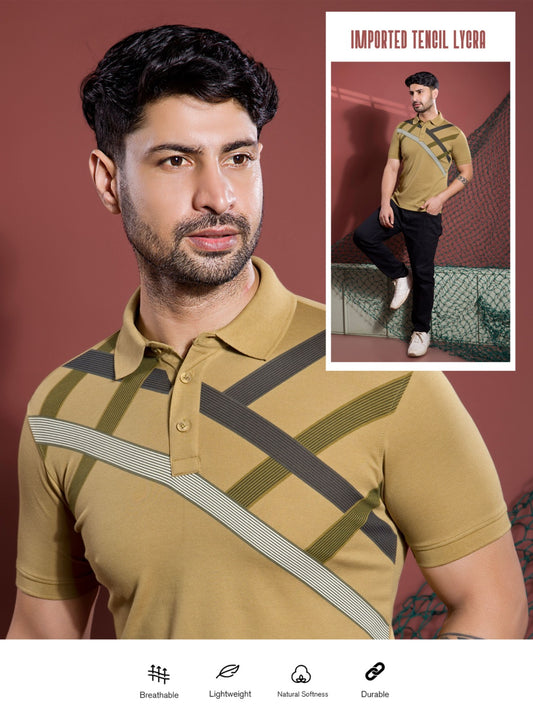 MUSTARD GRAPHIC POLO