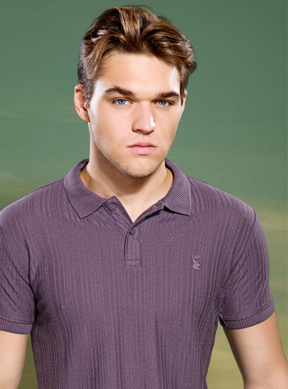 INTERLOCK DOT STRUCTURED KNIT POLO