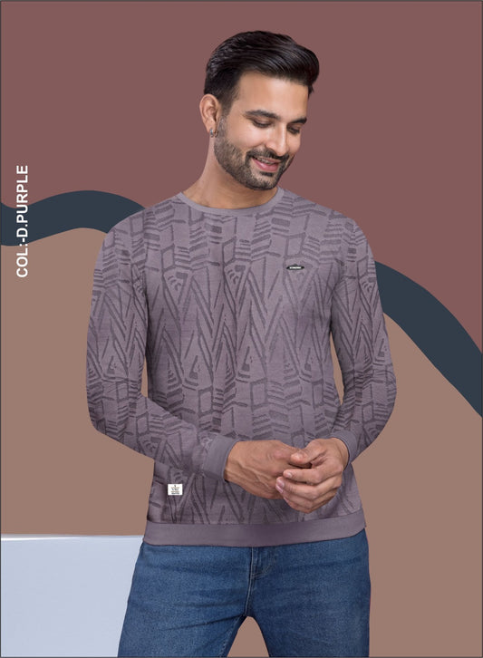 PURPLE SAP MONO JACQUARD FULL SLEEVES