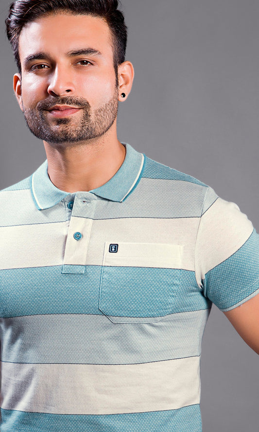 BLUE BRICK KNIT AUTOSTRIPER WITH POCKET