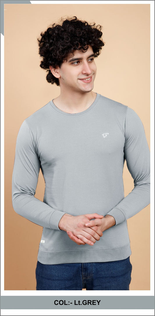 LT GREY LYCRA LOOPER SWEATSHIRT