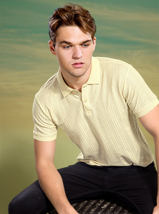 INTERLOCK DOT STRUCTURED KNIT POLO