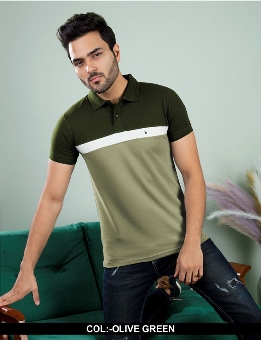 OLIVE MATTY CUT & SEW SERIES POLO S.NO 1