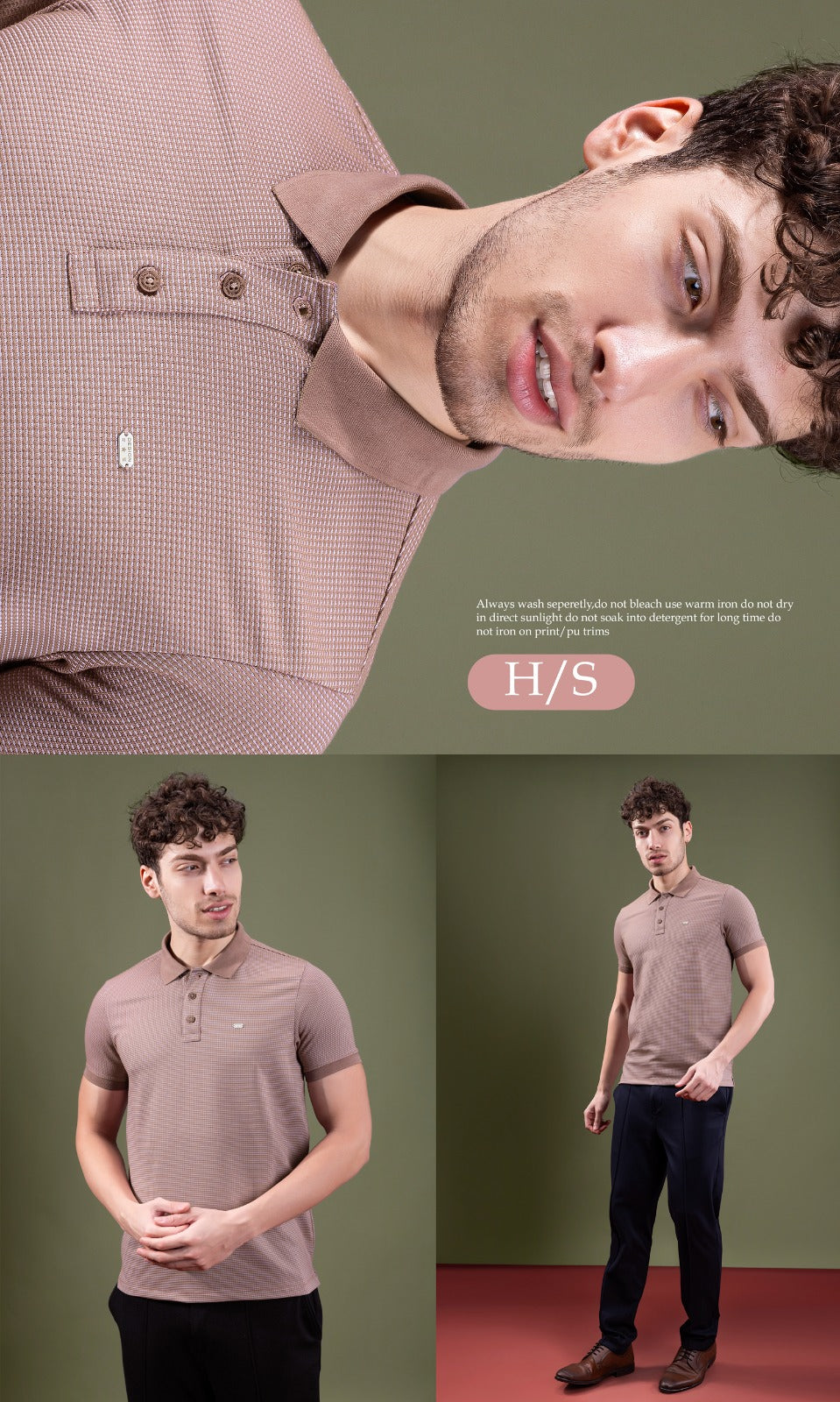 PEACH ZARA KNIT POLO