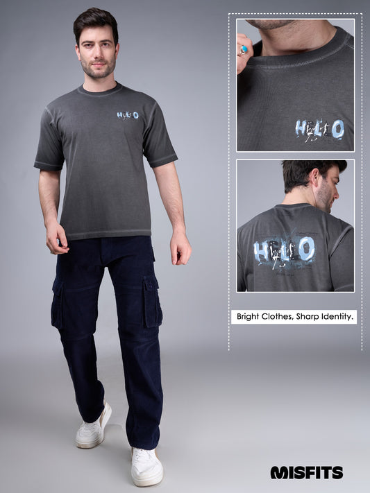 GREY REVERSABLE OVERSIZED TEES